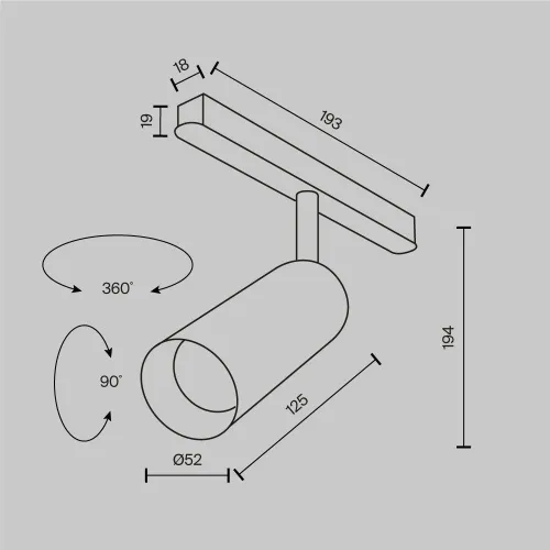 Трековый светильник Technical TR032-4-12W3K-M-DS-BW  фото 4